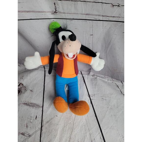 Disney Goofy Plush Stuffed Animal Toy Doll Authentic Original 10in Hard Eyes - Picture 1 of 7